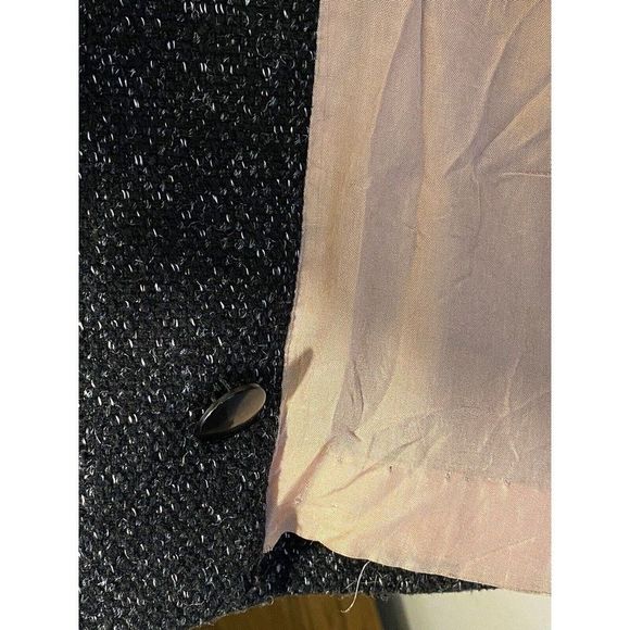 New York‎ Girl Vintage Wool Blend Jacket Coat - Size 12 - Black & Gray - Picture 8 of 14